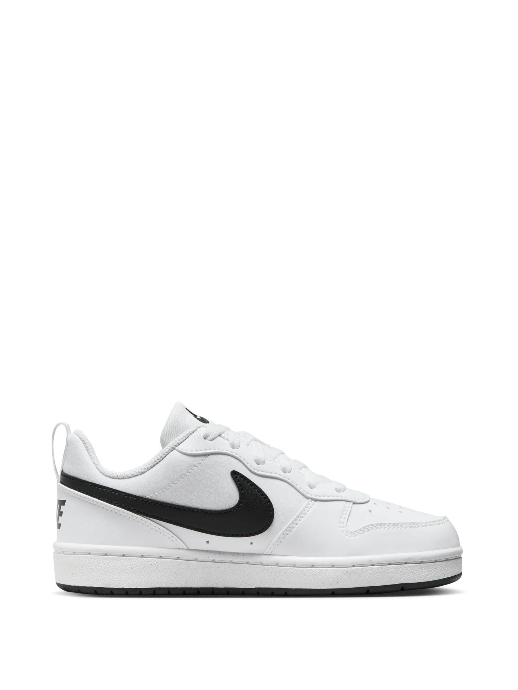 Nike White/Black Youth Court Borough Low Recraft Trainers image 3