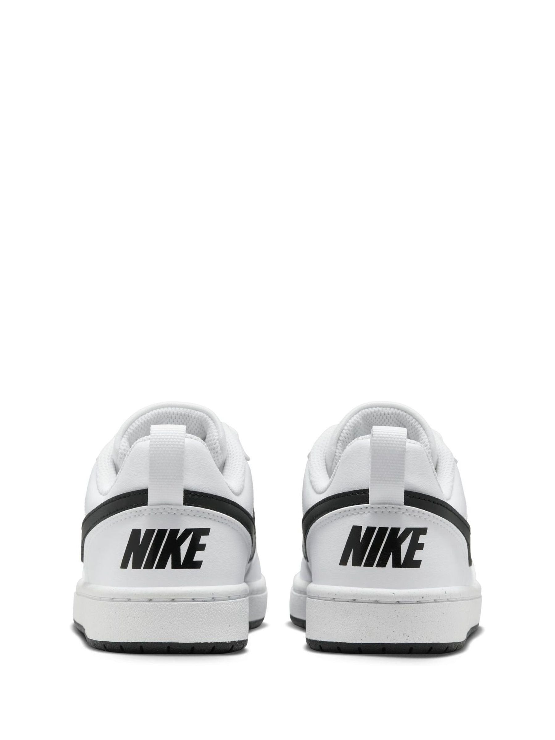 Nike White/Black Youth Court Borough Low Recraft Trainers image 6