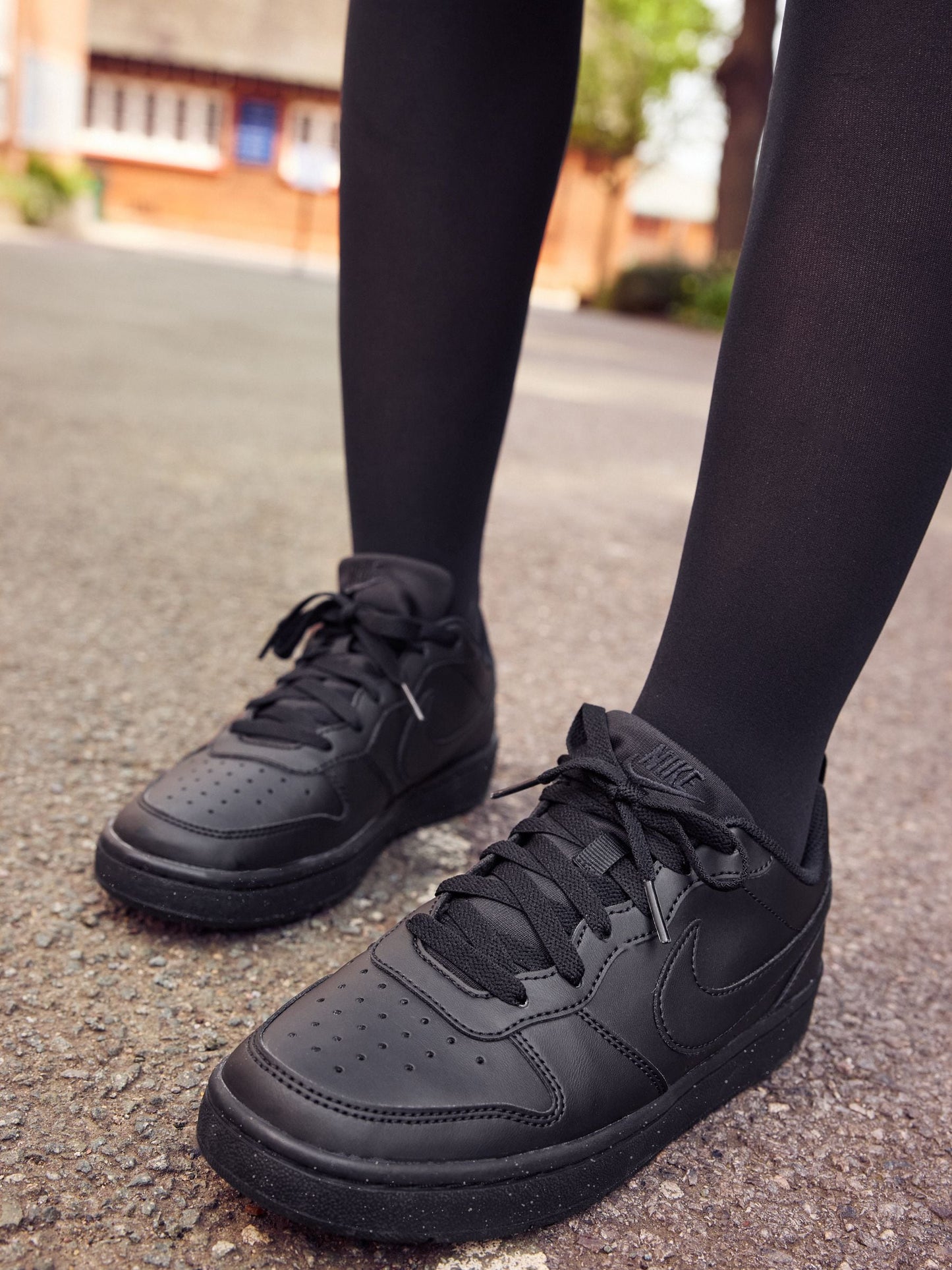 Nike Black Youth Court Borough Low Recraft Trainers image 6