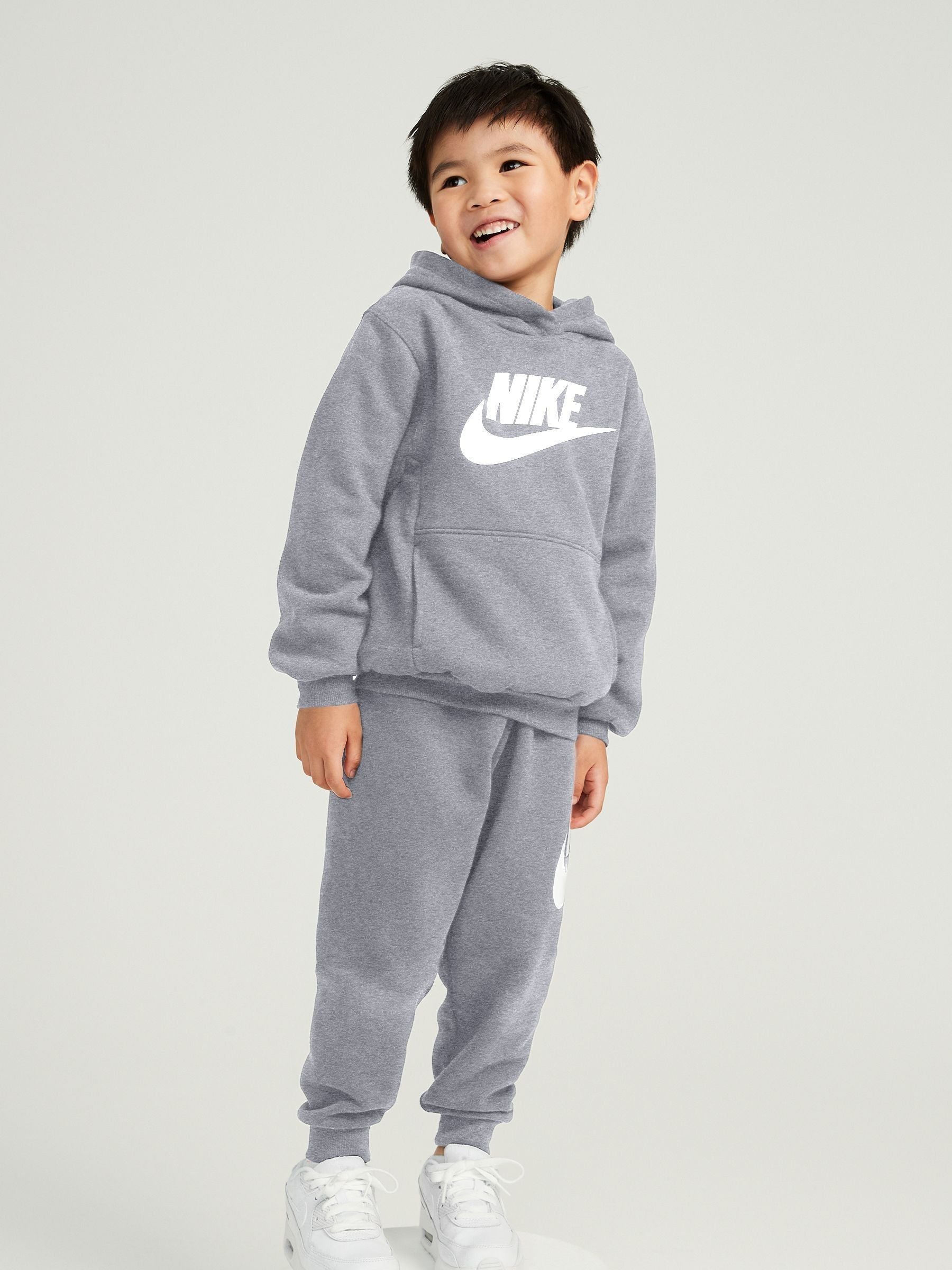Nike Grey Little Kids Club Fleece Tracksuit Set image 1