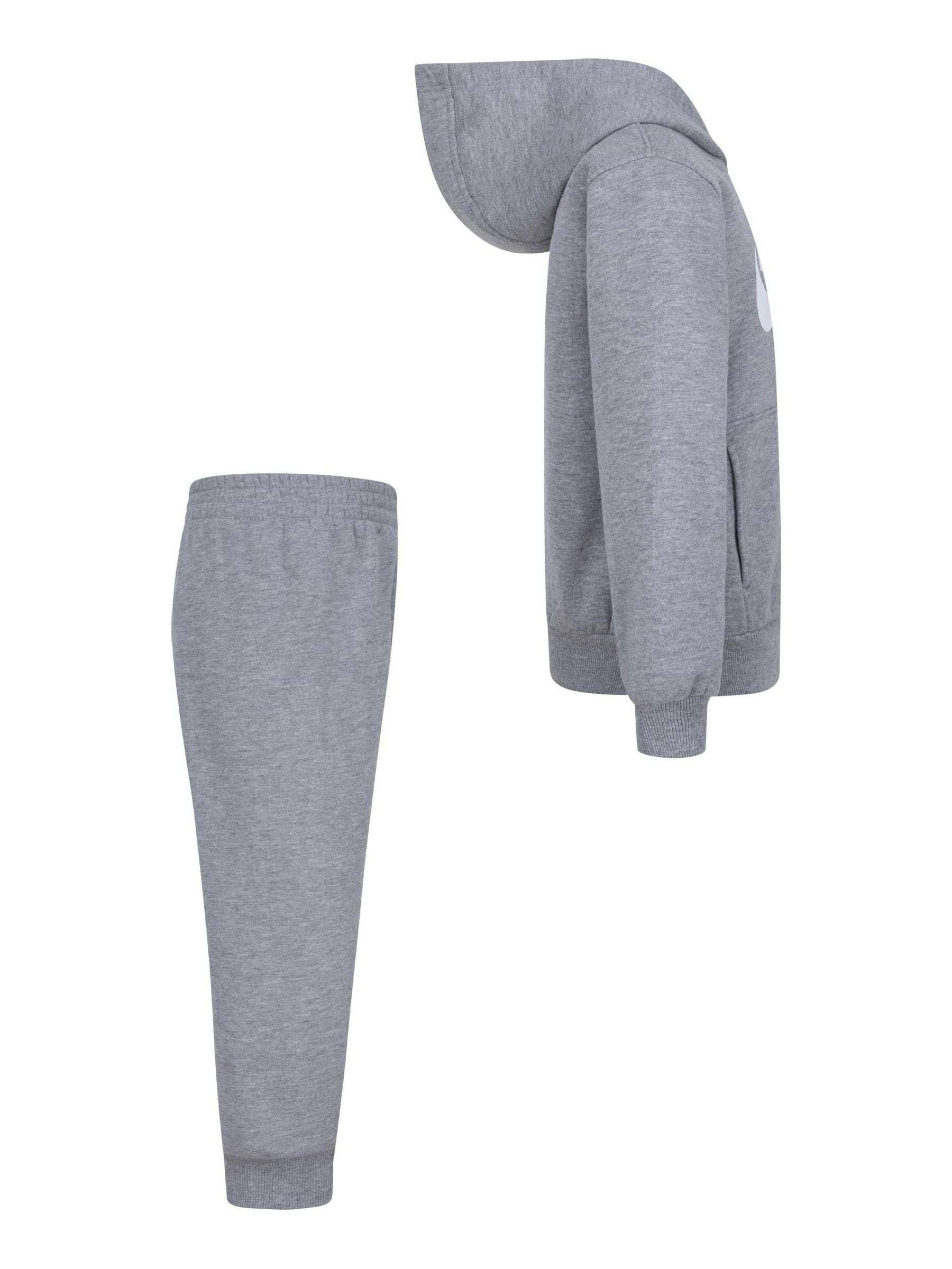 Nike Grey Little Kids Club Fleece Tracksuit Set image 5