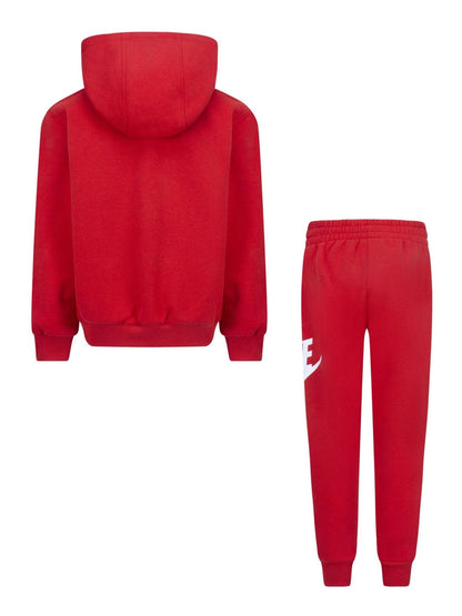 Nike Red Little Kids Club Fleece Tracksuit Set image 3