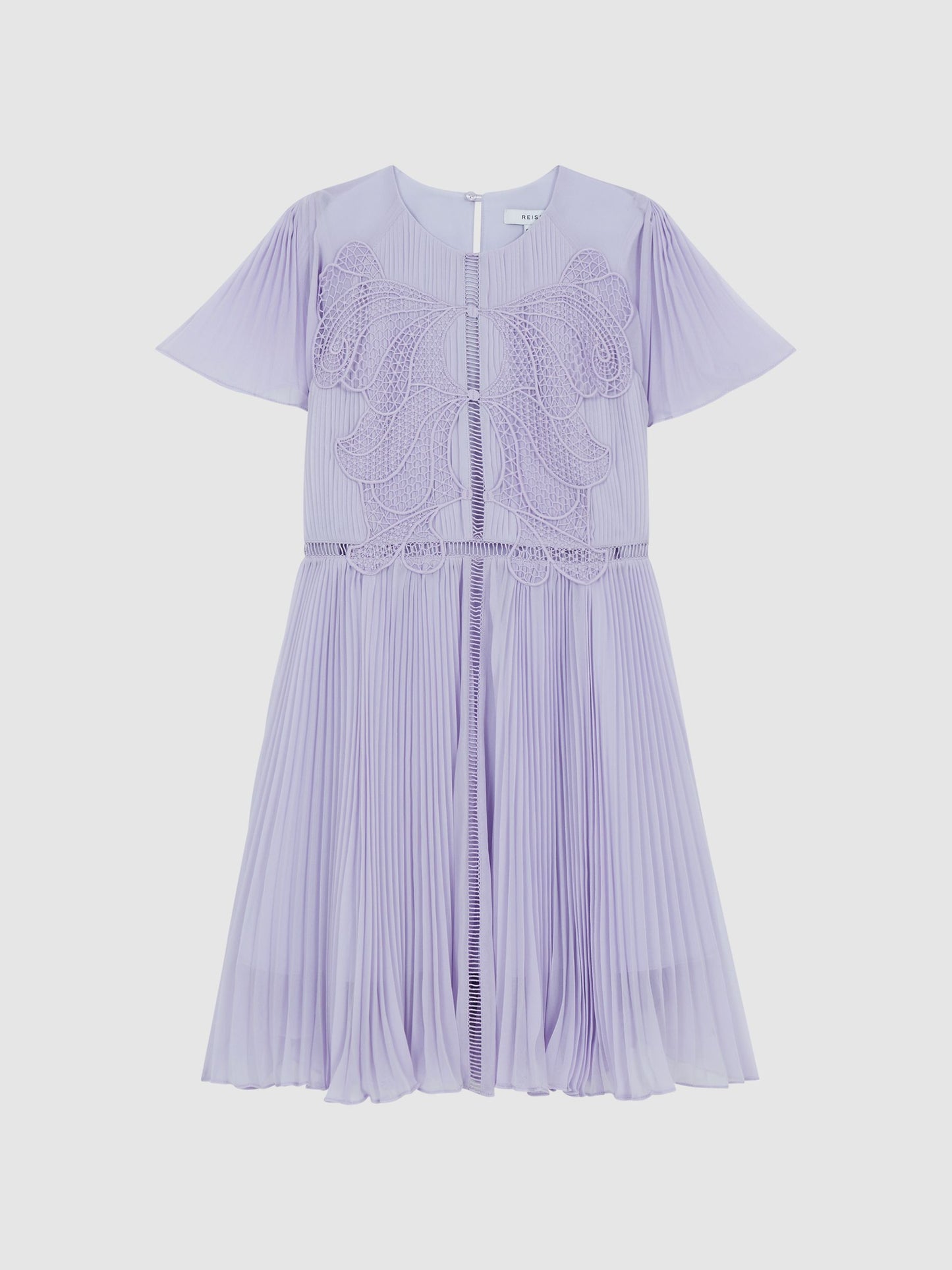 Dsiney Kidz - Reiss Lilac Coreen Lace Embroidered Pleated Dress image 2