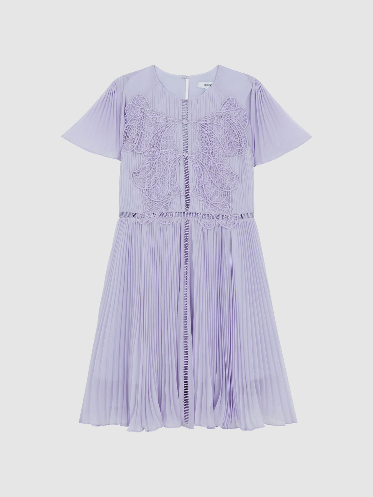 Dsiney Kidz - Reiss Lilac Coreen Lace Embroidered Pleated Dress image 2