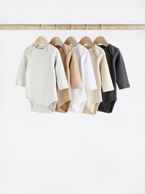 Dsiney Kidz - Neutral Baby Essential Long Sleeve Bodysuits 5 Pack image 1