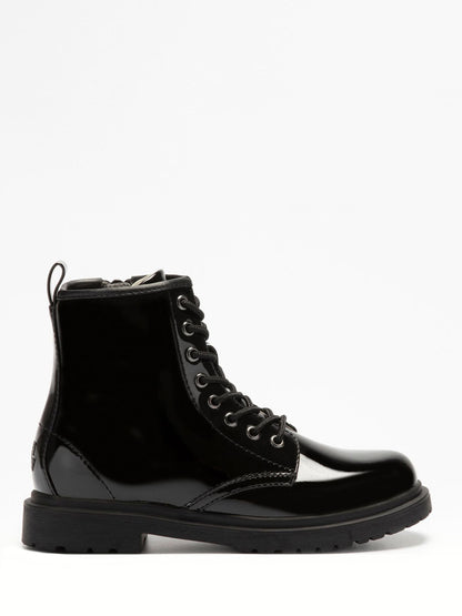 Lelli Kelly Black Patent Harper Lace Up Boots image 1