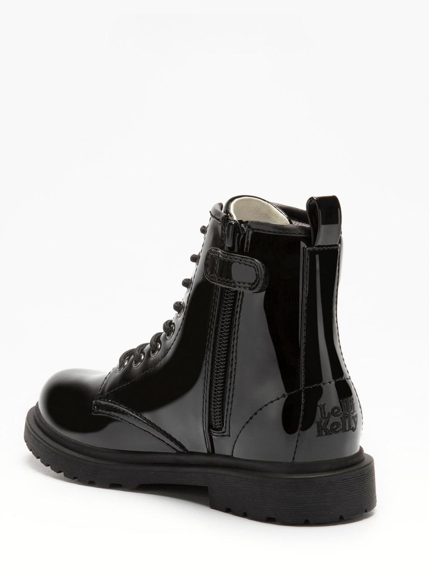 Lelli Kelly Black Patent Harper Lace Up Boots image 3