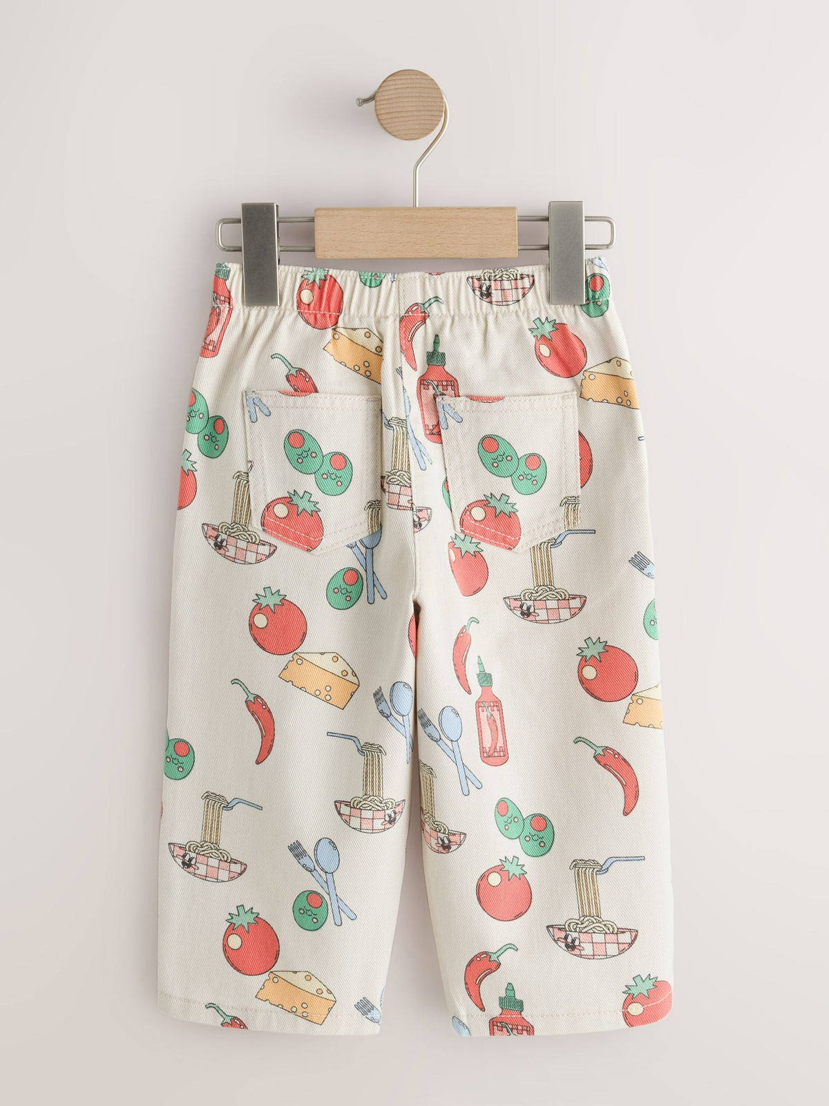 Dsiney Kidz - Ecru Food Printed Jeans (3mths-7yrs) image 2