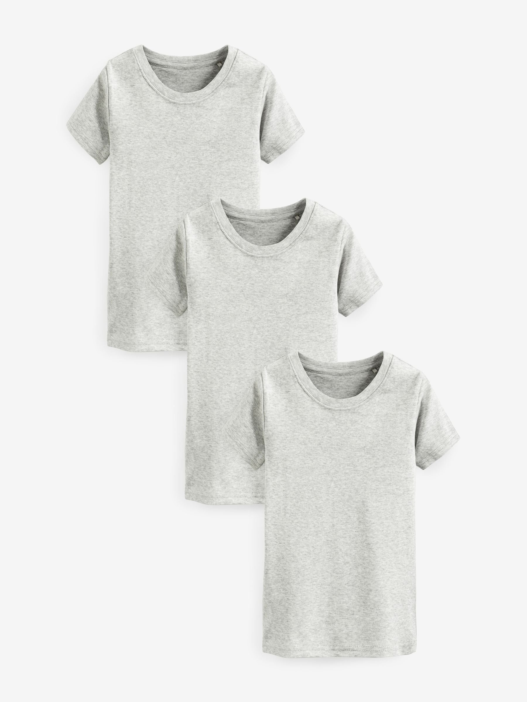 Dsiney Kidz - Grey 100% Cotton Short Sleeve Vests 3 Pack (1.5-16yrs) image 1