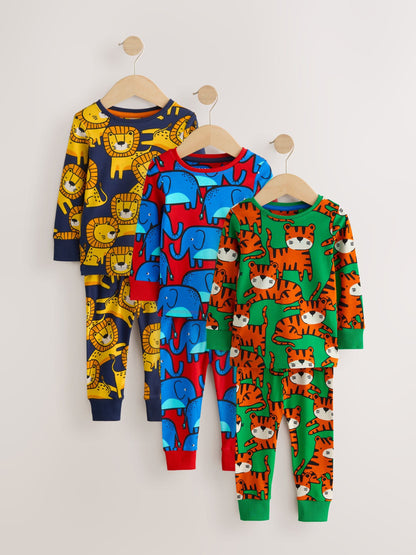 Bright Animal Print Snuggle Pyjamas 3 Pack (9mths-8yrs)