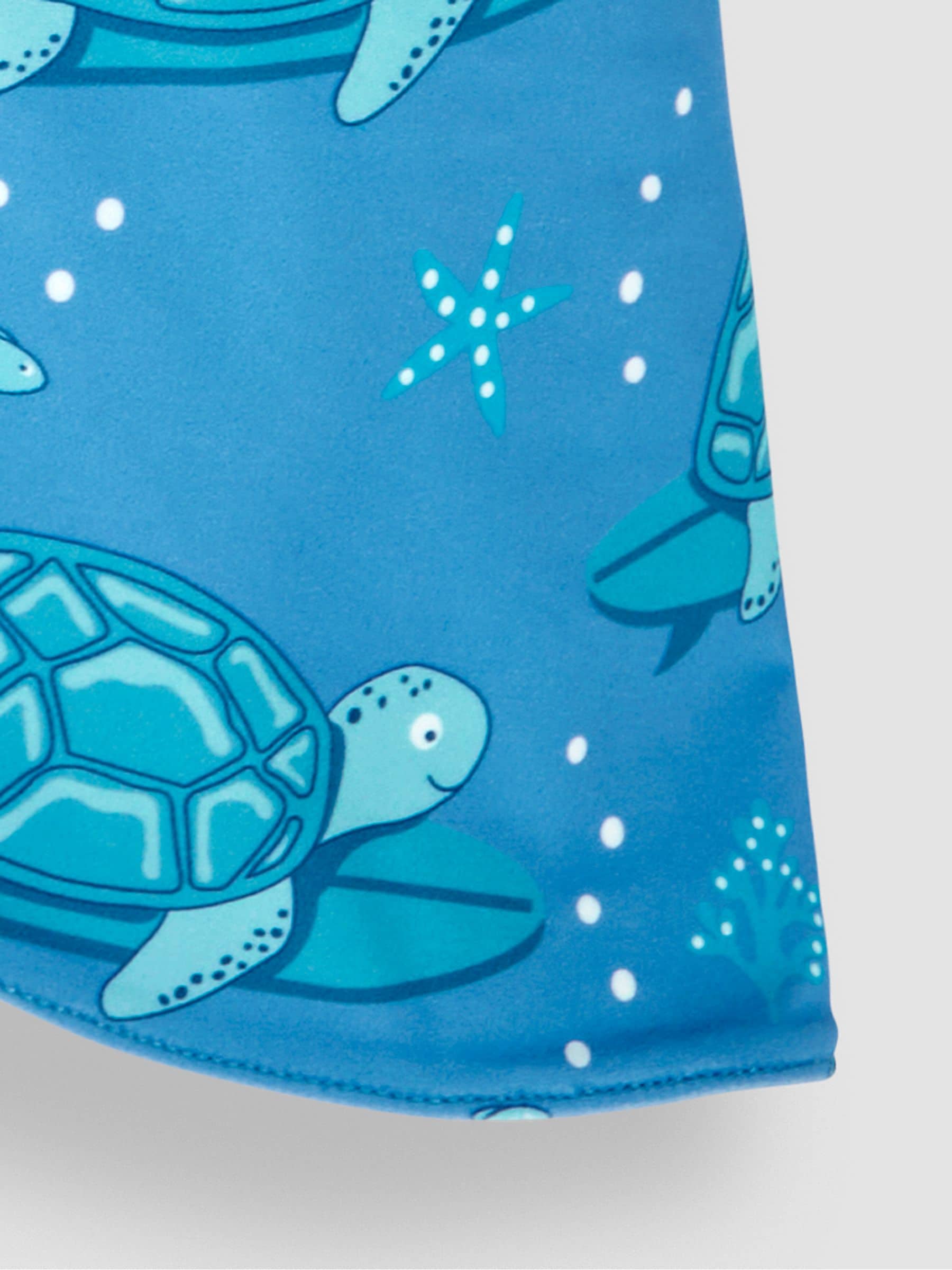 JoJo Maman Bébé Aqua Blue Turtle UV Sun Protection Swim Hat image 2