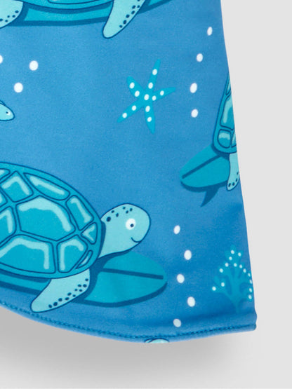 JoJo Maman Bébé Aqua Blue Turtle UV Sun Protection Swim Hat image 2