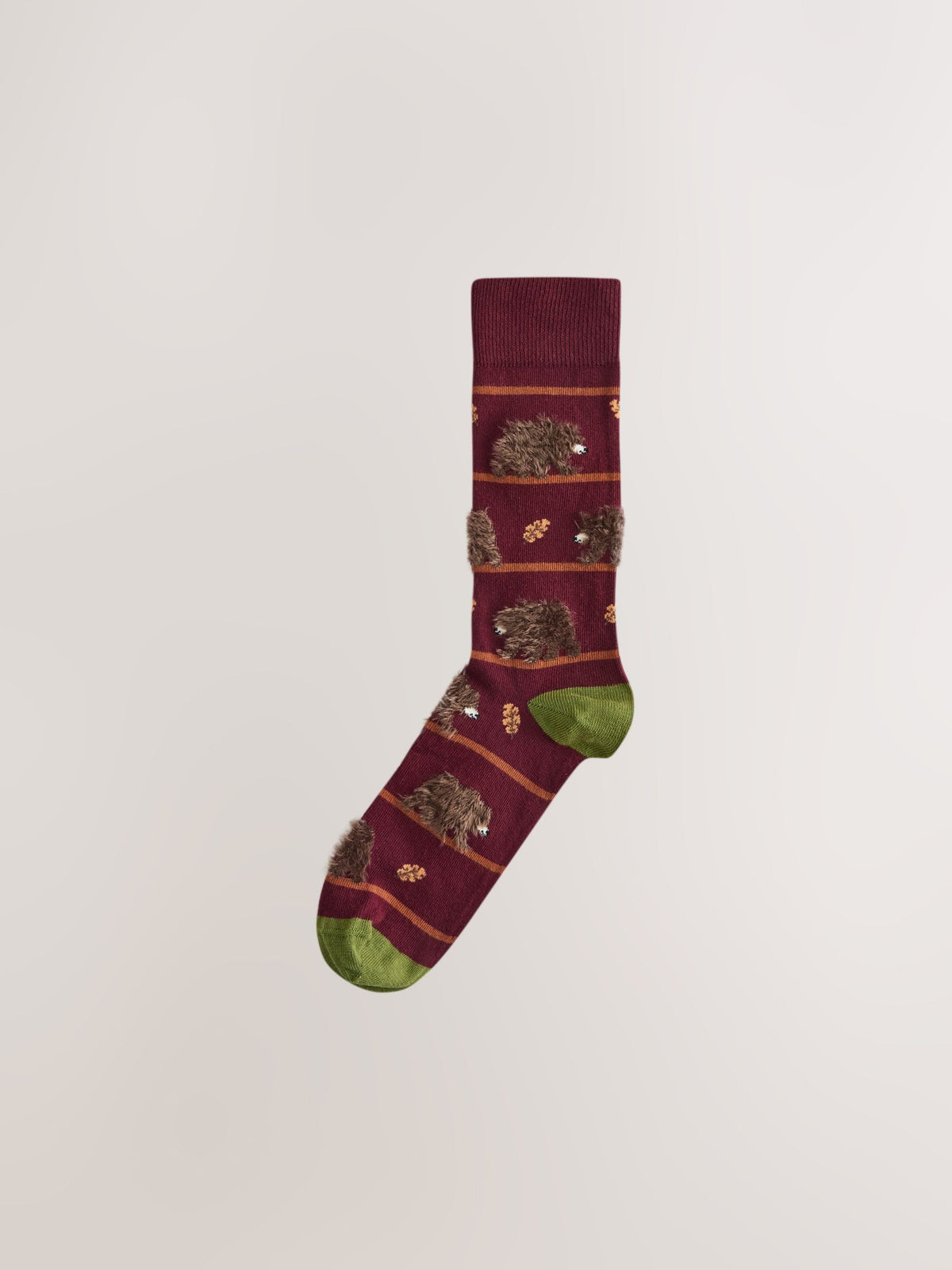 Green/ Red/ Brown Stripe Fluffy Animal Pattern Socks 5 Pack - image 8