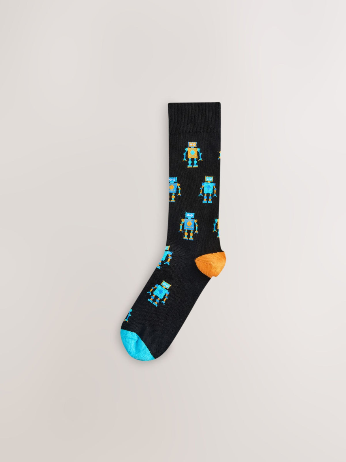 Black Neon Robots Pattern Socks 5 Pack - image 7