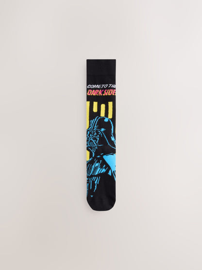 Black Star Wars Pattern Socks 3 Pack - image 2