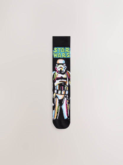 Black Star Wars Pattern Socks 3 Pack - image 4
