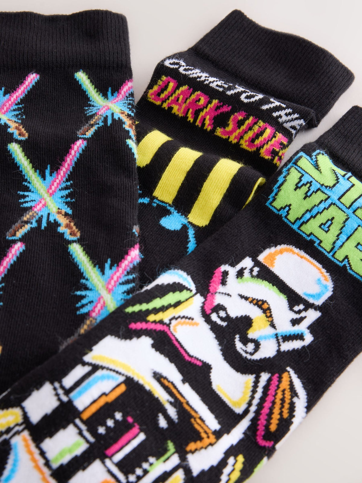 Black Star Wars Pattern Socks 3 Pack - image 5