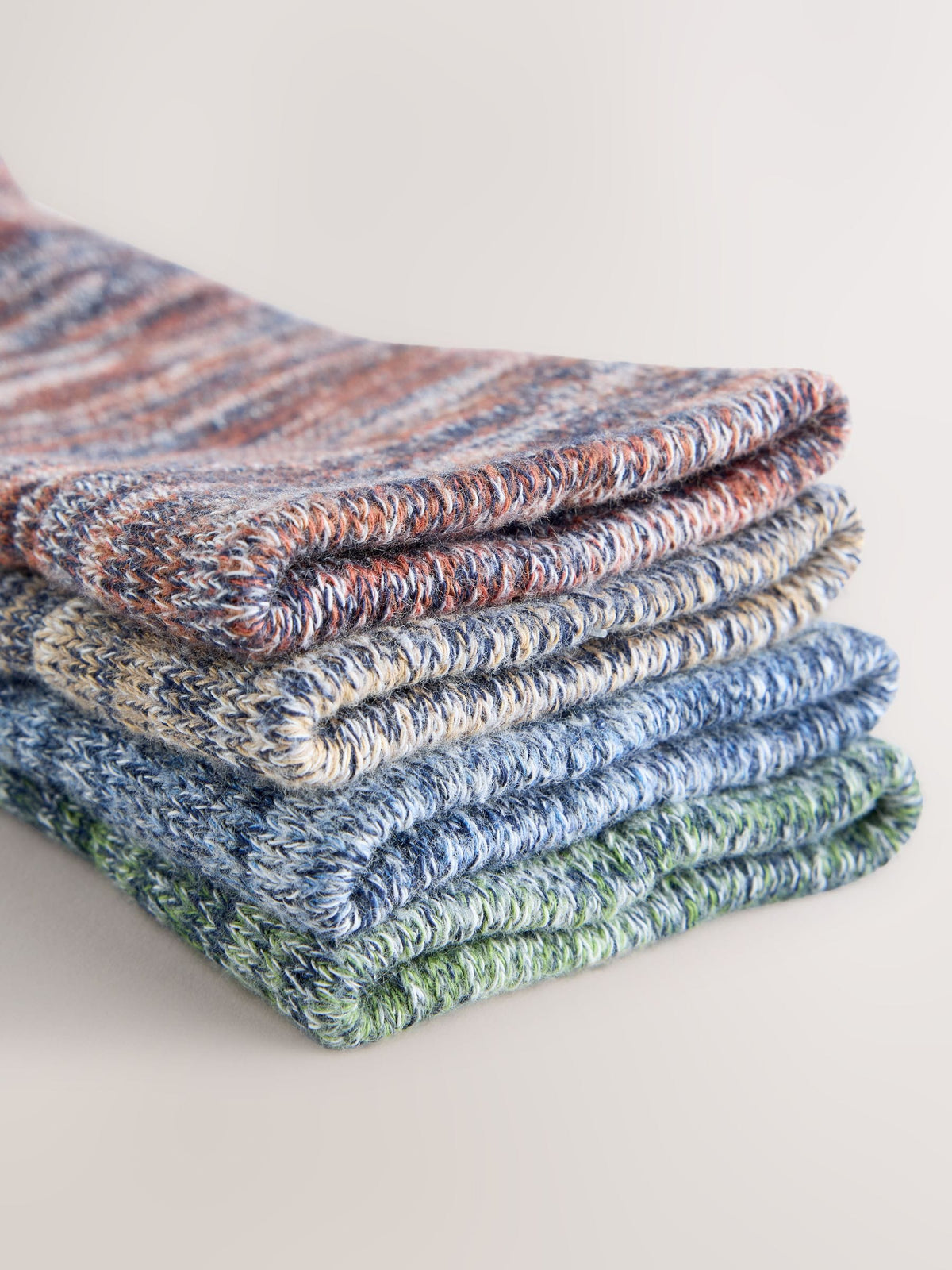 Blue/Green/Red Twist Ribbed Socks 4 Pack - image 7