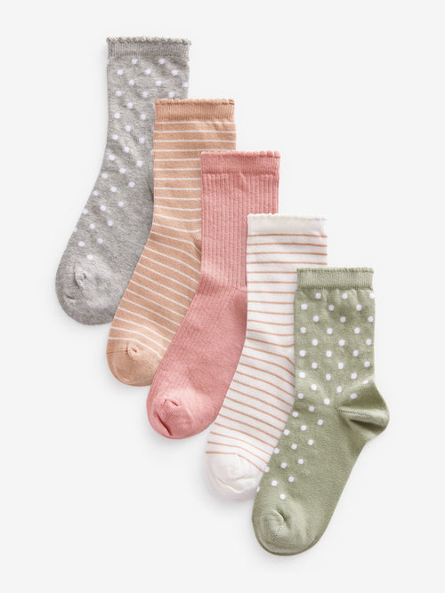 Multi 5 Pack Cotton Rich Ankle Socks image 1