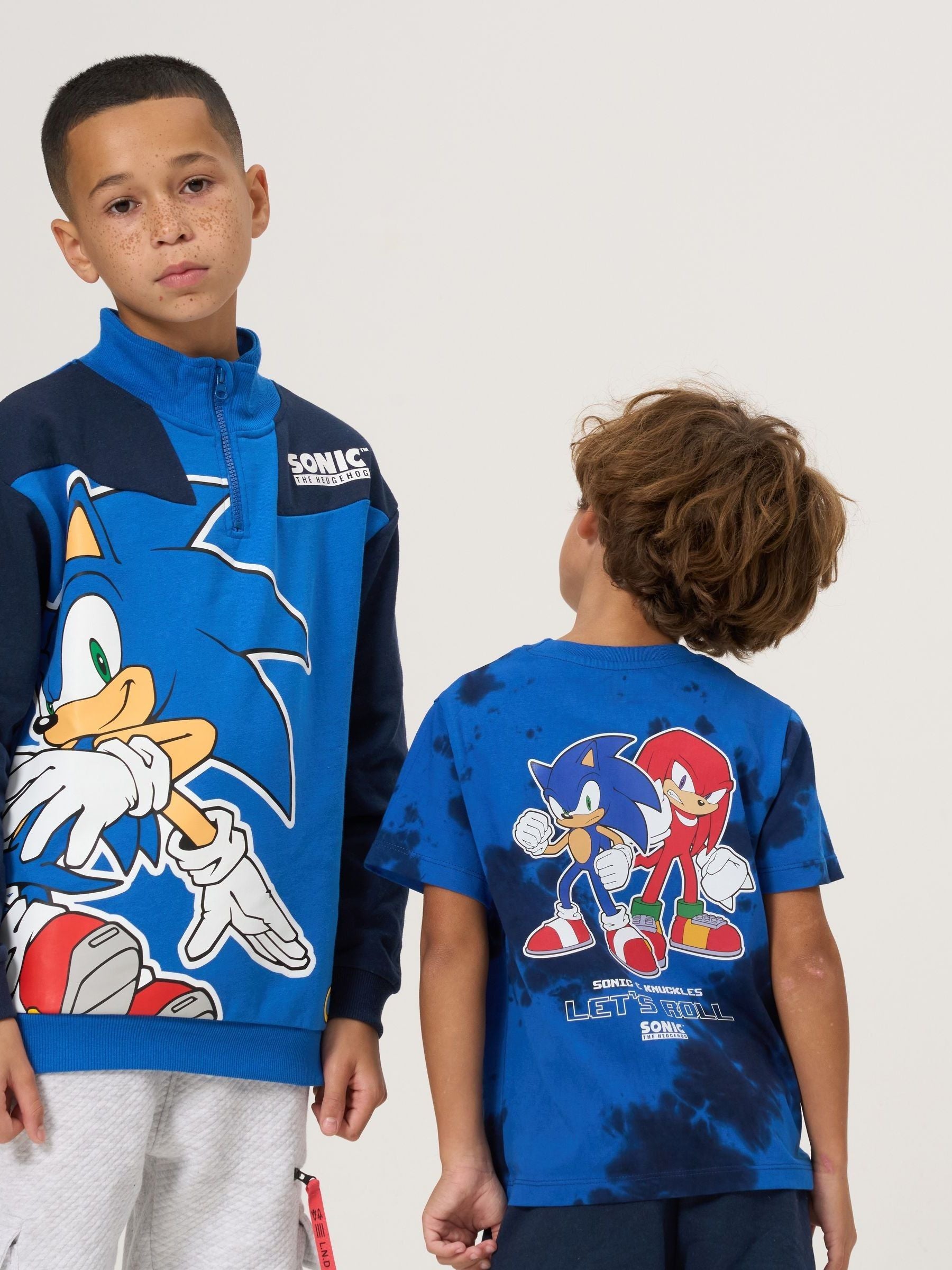 Dsiney Kidz - Angel & Rocket Blue 100% Cotton Sonic Graphic Tie Dye T-Shirt image 2