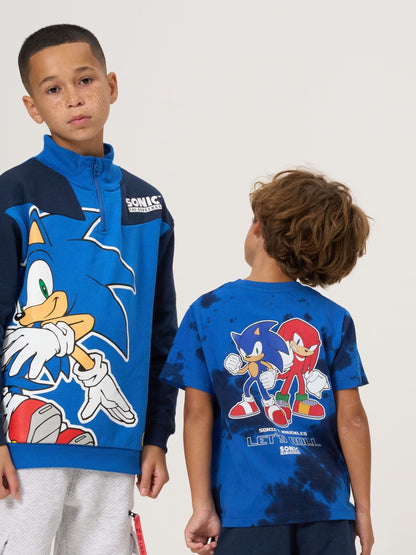 Dsiney Kidz - Angel & Rocket Blue 100% Cotton Sonic Graphic Tie Dye T-Shirt image 2