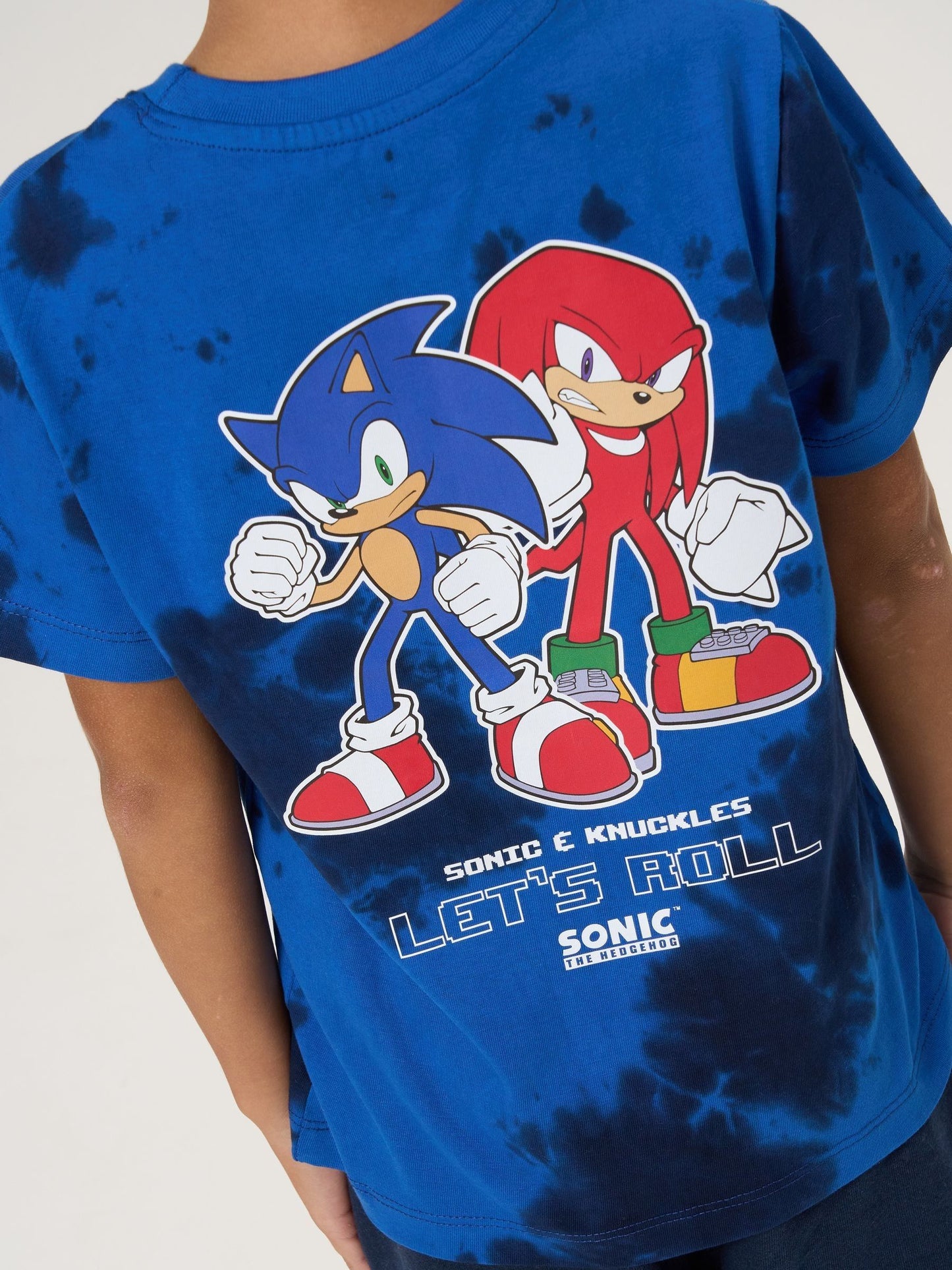 Dsiney Kidz - Angel & Rocket Blue 100% Cotton Sonic Graphic Tie Dye T-Shirt image 3