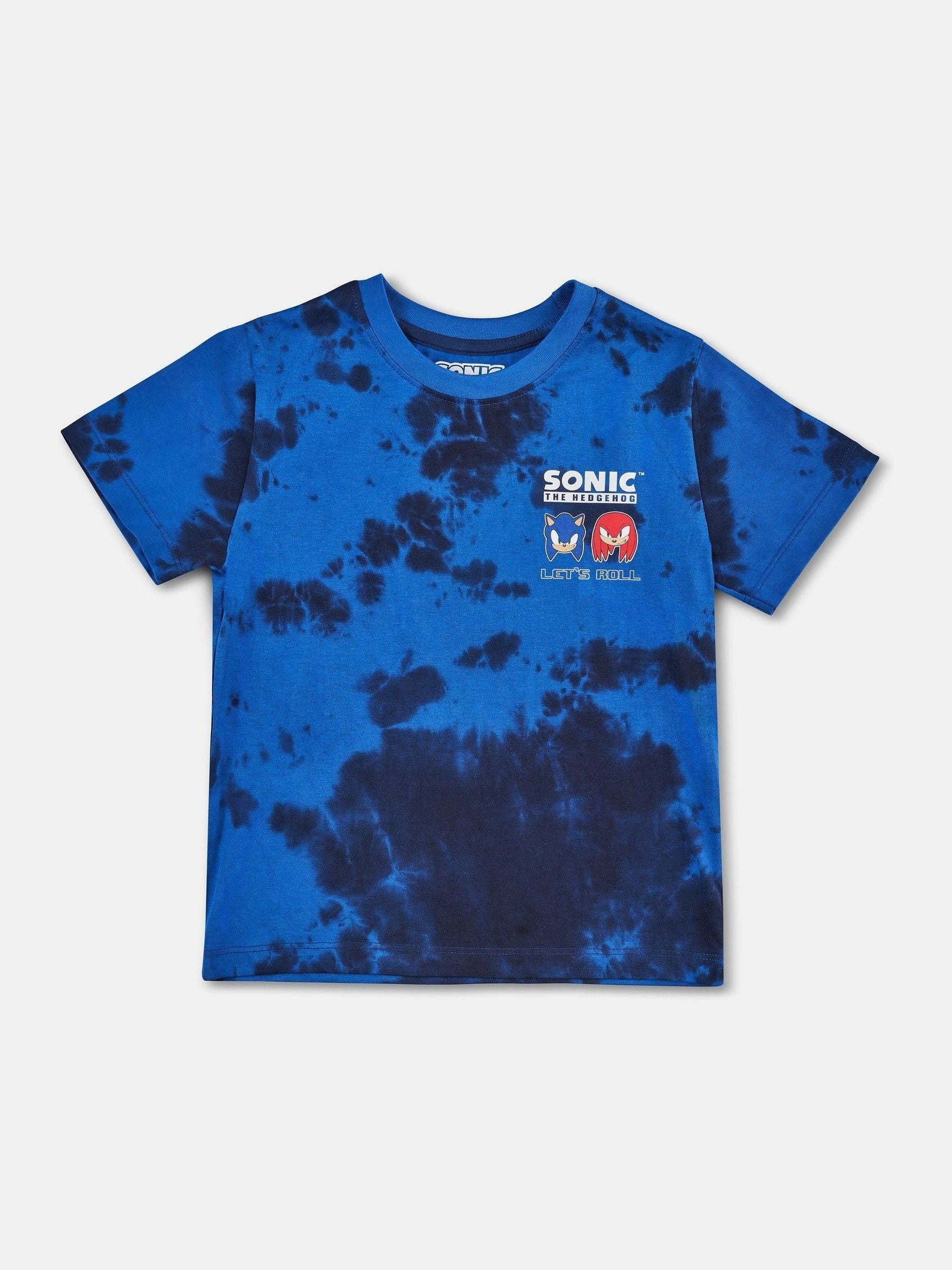 Dsiney Kidz - Angel & Rocket Blue 100% Cotton Sonic Graphic Tie Dye T-Shirt image 4