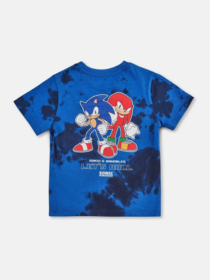 Dsiney Kidz - Angel & Rocket Blue 100% Cotton Sonic Graphic Tie Dye T-Shirt image 5