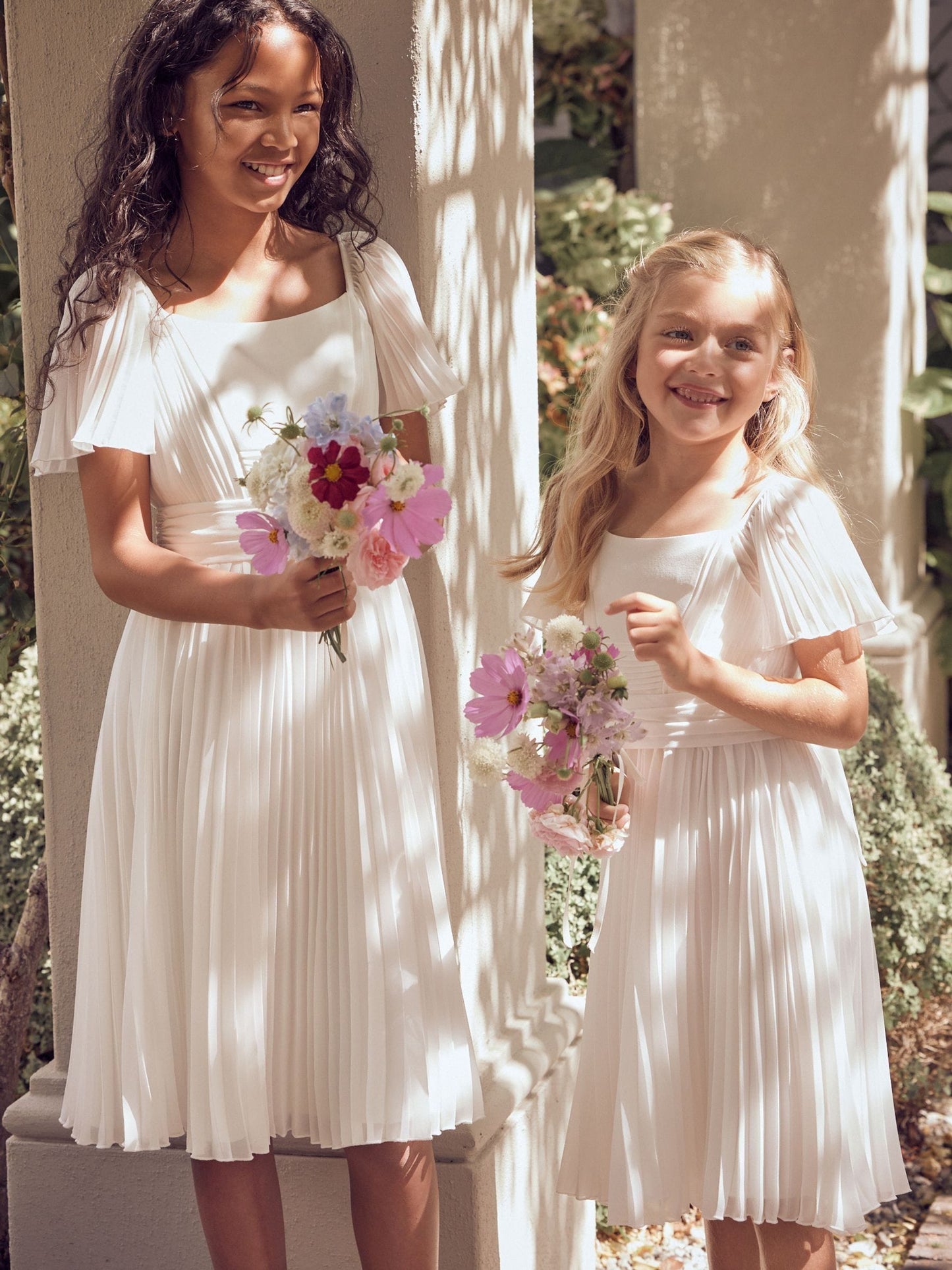 Angel & Rocket White Pleated Ballerina Occasion Bow Dress image 9