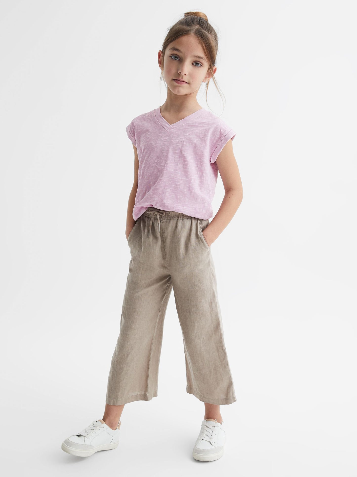 Dsiney Kidz - Reiss Lilac Freddie Senior Jersey V Neck T-Shirt image 1
