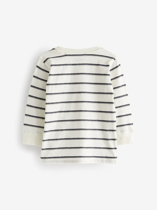Black/White Plain Long Sleeve T-Shirts 5 Pack (3mths-7yrs) image 2