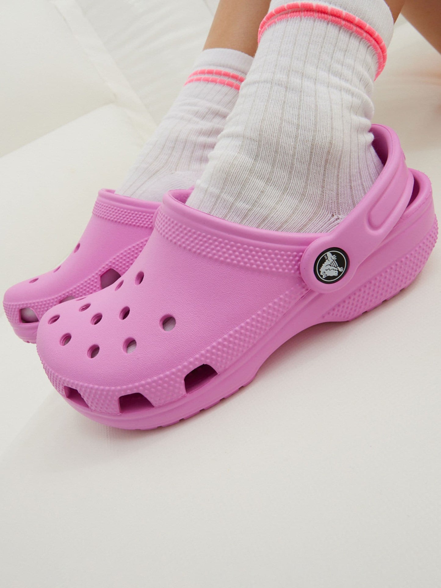 Crocs Pink Kids Unisex Classic Clogs image 1