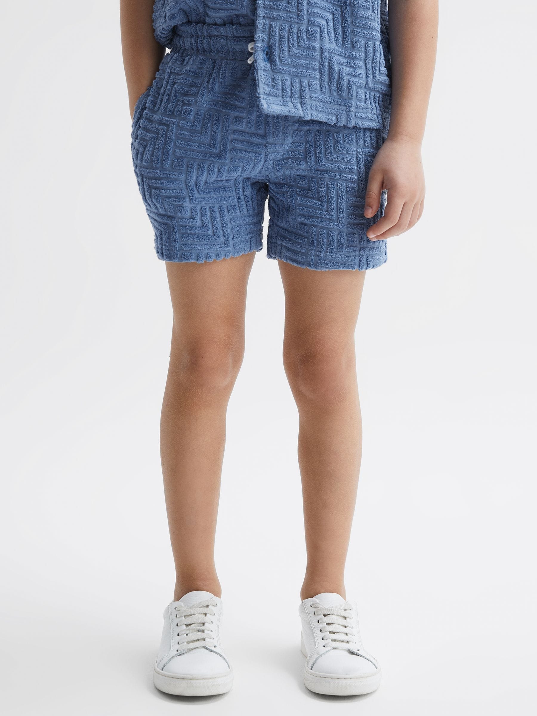 Dsiney Kidz - Reiss Airforce Blue Miami Senior Terry Towelling Shorts image 1