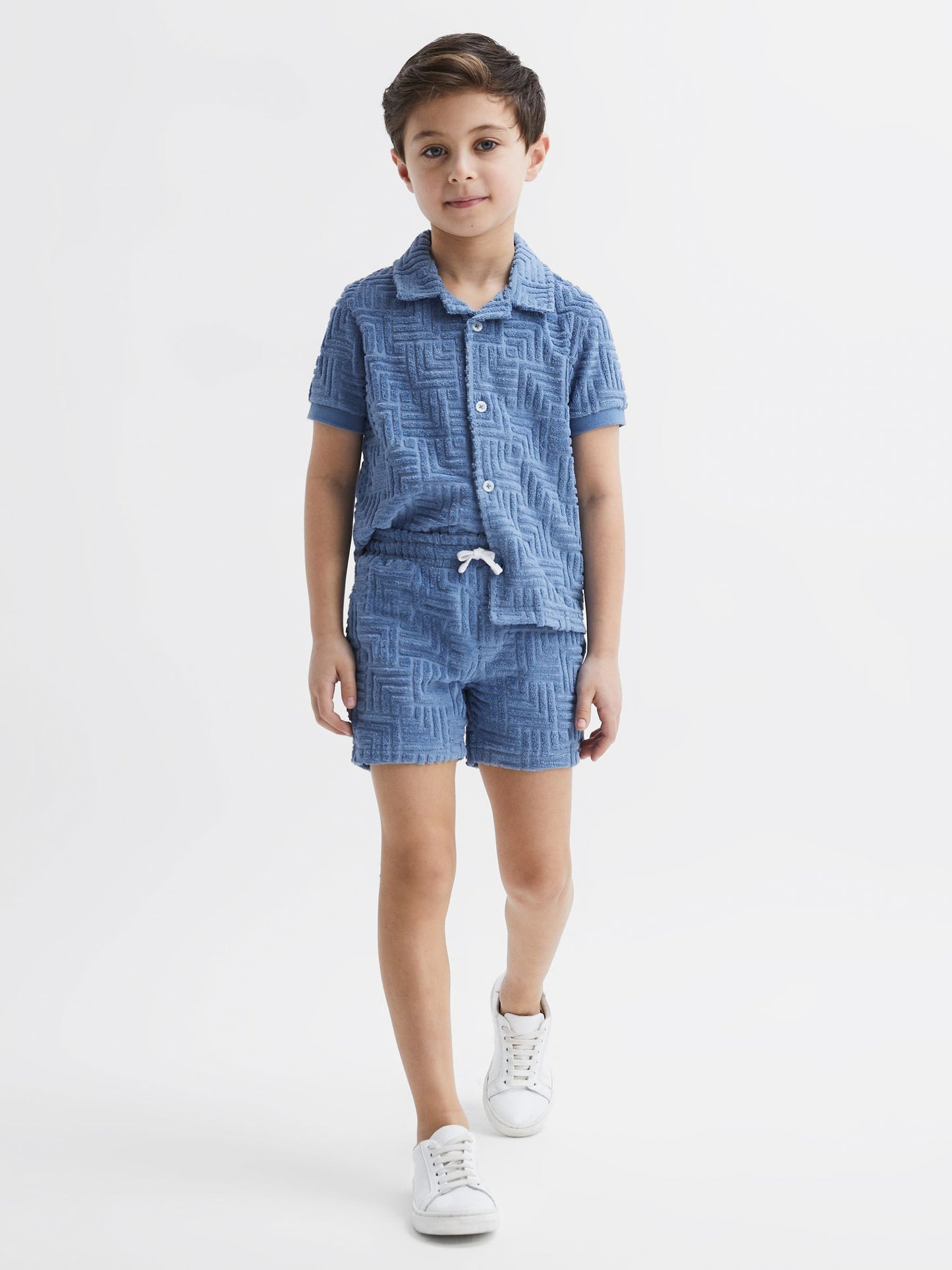 Dsiney Kidz - Reiss Airforce Blue Miami Senior Terry Towelling Shorts image 3