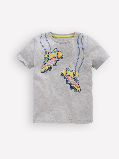 Boden Grey Linear Stitch T-Shirt image 1