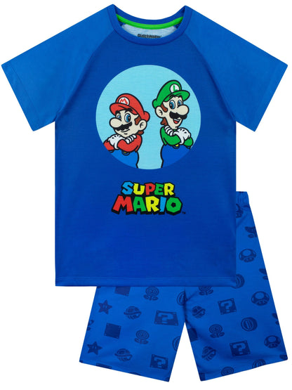 Dsiney Kidz - Character Blue Super Mario And Luigi Short Pyjamas image 1