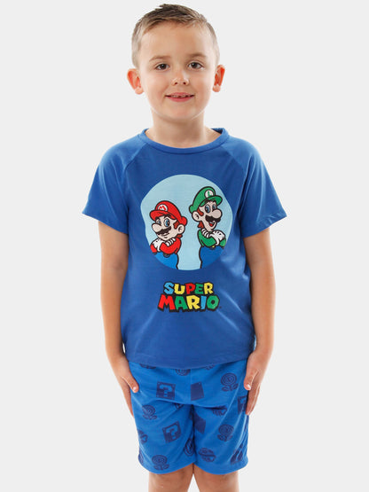 Dsiney Kidz - Character Blue Super Mario And Luigi Short Pyjamas image 2