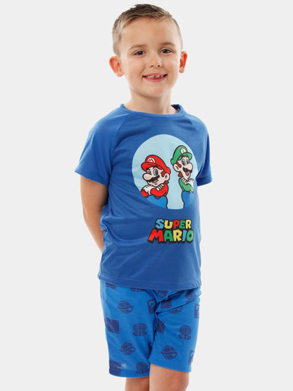 Dsiney Kidz - Character Blue Super Mario And Luigi Short Pyjamas image 4