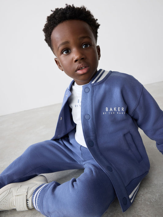 Baker by Ted Baker 3 Piece Varsity Jacket T-Shirt and Jogger Set image 1