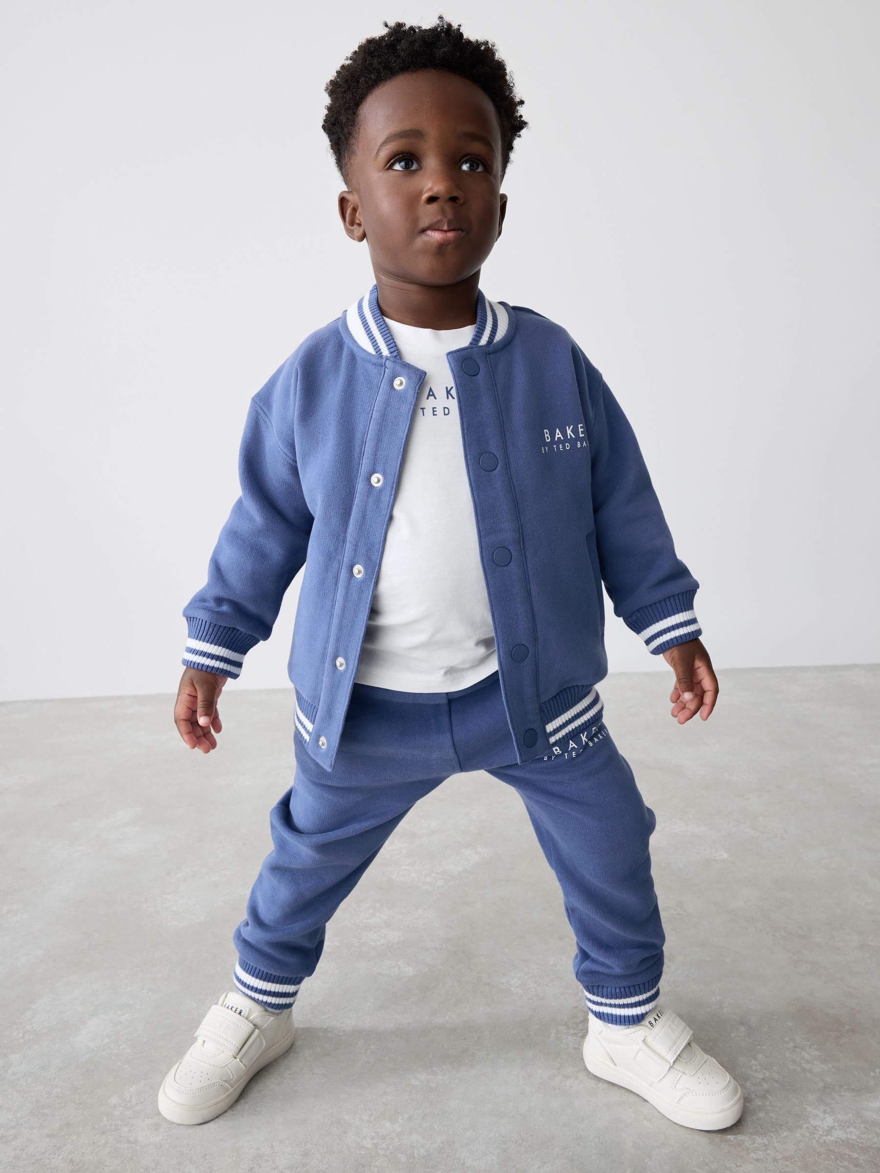Baker by Ted Baker 3 Piece Varsity Jacket T-Shirt and Jogger Set image 2