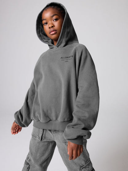 smALLSAINTS Charcoal Grey Oversized Dana Zip Hoodie - image 2