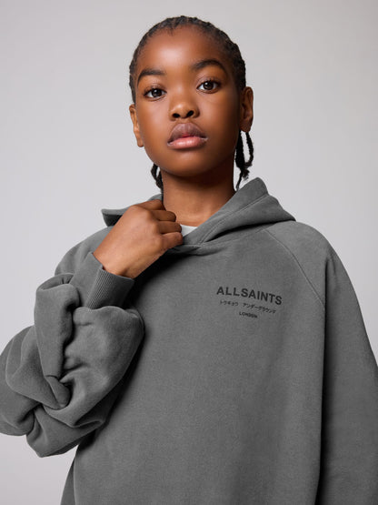 smALLSAINTS Charcoal Grey Oversized Dana Zip Hoodie - image 4