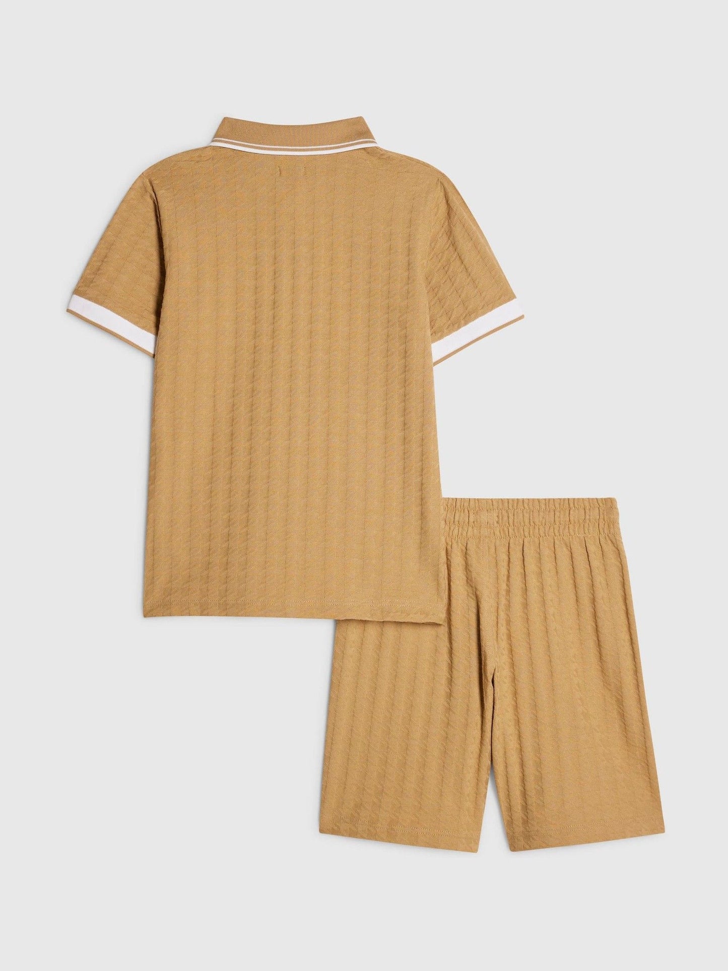 Dsiney Kidz - River Island Brown Slim Polo Shirt & Shorts Set image 2