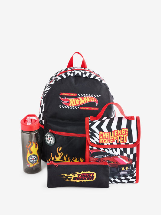 Vanilla Underground Black Hot Wheels 4 Piece Backpack Set image 1