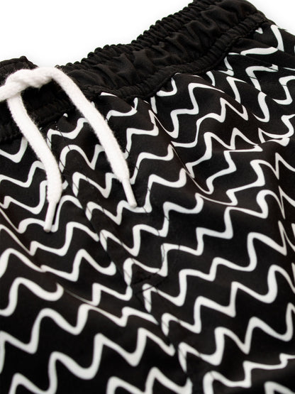 Harry Bear Black Zig Zag Swim Shorts image 2