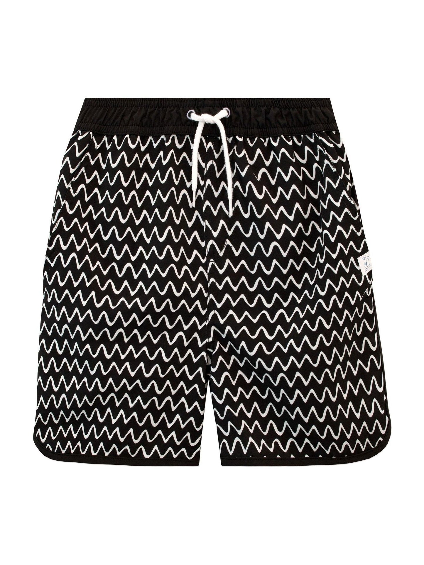 Harry Bear Black Zig Zag Swim Shorts image 1