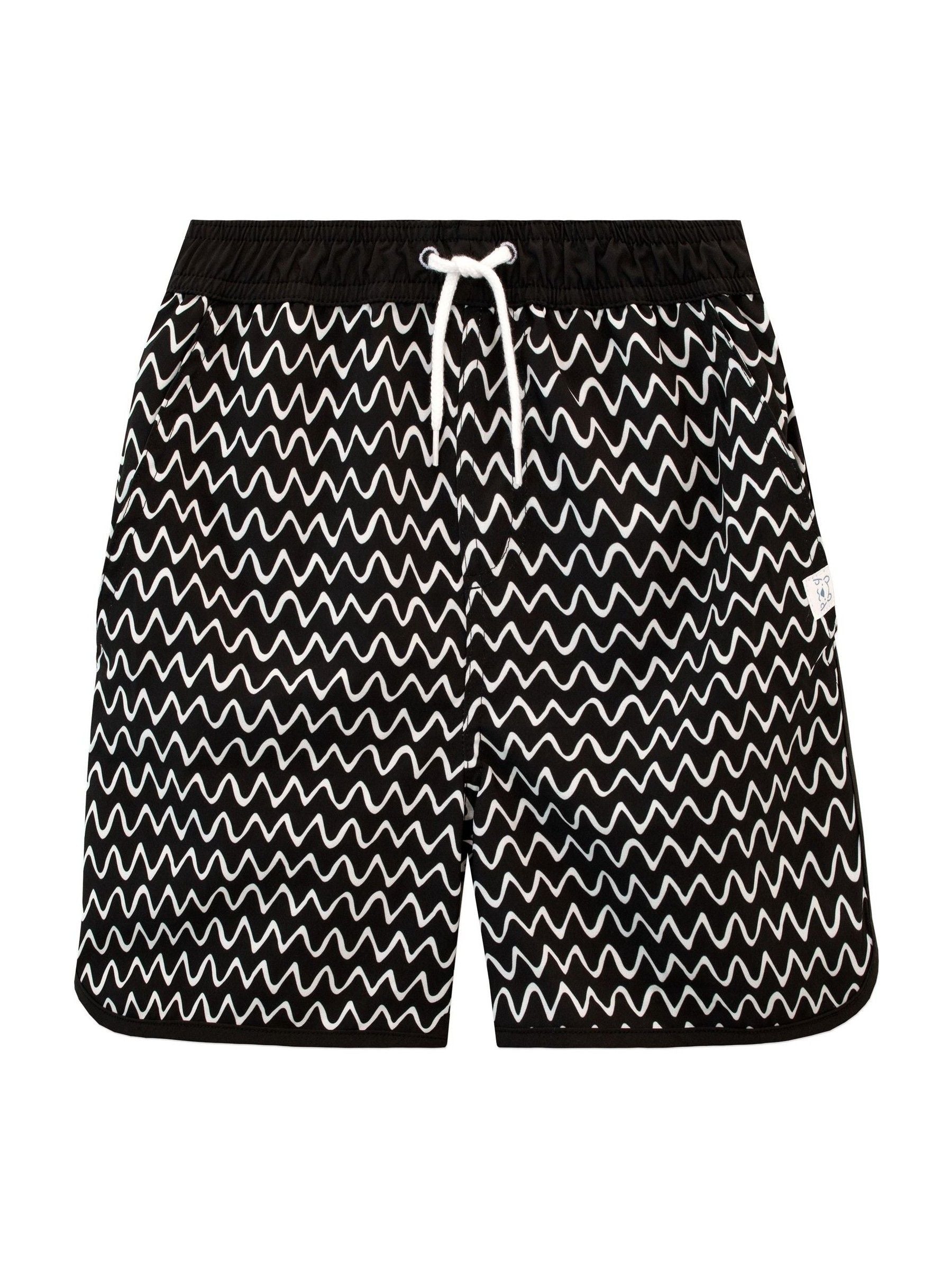Harry Bear Black Zig Zag Swim Shorts image 1