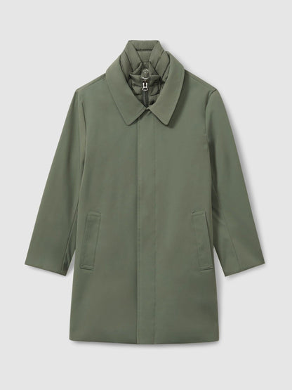 Dsiney Kidz - Reiss Sage Green Logan 3-9 yrs Gabardine Coat with Removable Gilet image 2