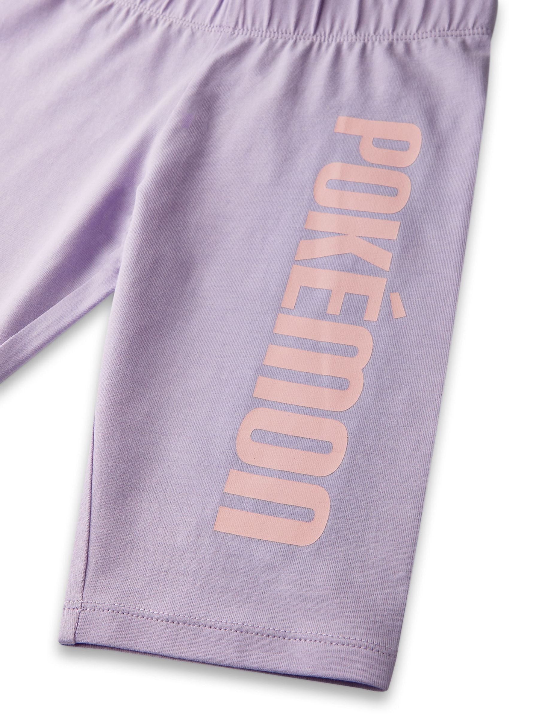 Dsiney Kidz - Vanilla Underground Purple Girls Pokemon 100% Cotton T-Shirt and Cycling Shorts Set image 6