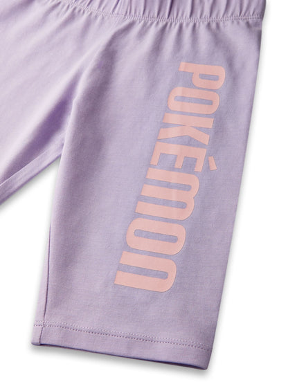 Dsiney Kidz - Vanilla Underground Purple Girls Pokemon 100% Cotton T-Shirt and Cycling Shorts Set image 6